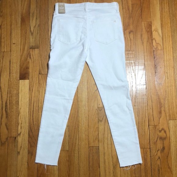 Madewell Button Fly Skinny Jeans White NWT 33 - Picture 4 of 8